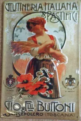 Produktbild von Blechschild Clutineria Italiana Pastifici Toscana Italien Schild retro Werbung