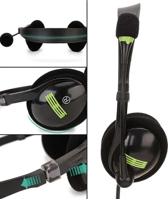 Zdjęcie produktu dla Słuchawki nauszne SENECESLI z mikrofonem, lekkie przenośne słuchawki stereo, przewodowe słuchawki do telefonu, tabletu, MP3, MP4 (USB)
