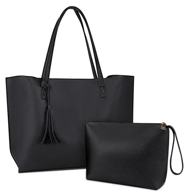 Imagen del producto de Conjunto de dos bolsas de mano tipo "shopper" para mujer