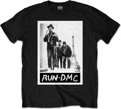 Produktbild von Run DMC T-Shirt Paris Photo Uni Black XL