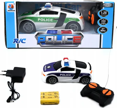 Zdjęcie produktu dla Policja Samochód Na Pilota Auto Radiowóz Policyjny Ładowarka Różne Kolory