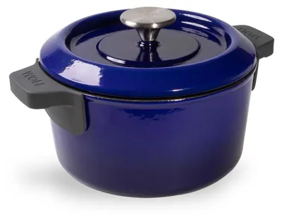 Produktbild von Woll, Iron, Topf mit Deckel, Cobalt Blue Ø 24 cm, 11 cm hoch, 4,2 Liter