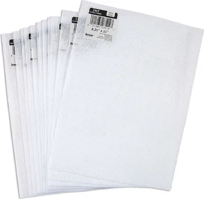 Produktbild von Janlynn Plastik-Stramin 14ct, weiß, 1 Blatt, 20,5x27,5cm