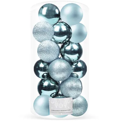 Produktbild von Springos® Weihnachtsbaumkugeln Weihnachtskugel 20 Stück Durchmesser 4 cm - Hellblau