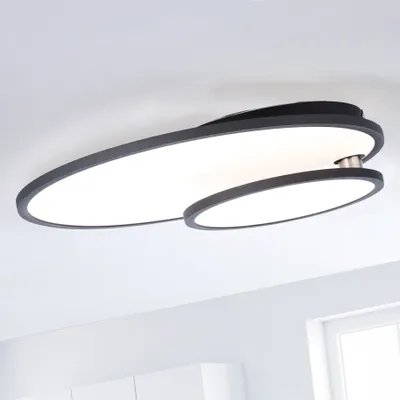 Produktbild von BRILLIANT dekoratives LED Panel Aufbaupaneel BILITY |easyDim Deckenlampe mit schwenkbarem Element und warmweißem Licht | Metall/Kunststoff | Schwarz/Weiß