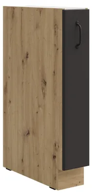 Produktbild von Unterschrank 15 Schrankauszug Stilo Grau + Eiche Artisan Küchenzeile Küchenblock Küche Landhaus