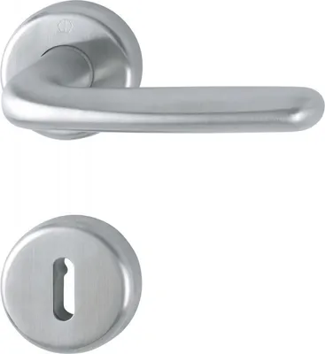 Produktbild von HOPPE Edelstahl-Rosetten-Türgriff-Garnitur  Cardiff  GRT-LO/LO/F69/8/8.5/OB/37-42 - 11539409