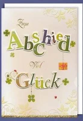 Produktbild von Grußkarten mit Umschlag DIN A4, zum Abschied viel Glück