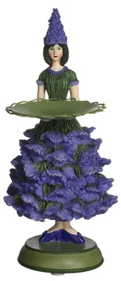 Lavendelmeisje-Dekofigur, Teelichthalter, 18 cm