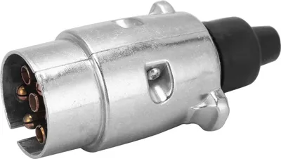 Immagine prodotto di spina metallica a 7 poli, 12 N, 12 V, in gomma, universale per rimorchi standard, caravan, camion, imbarcazioni