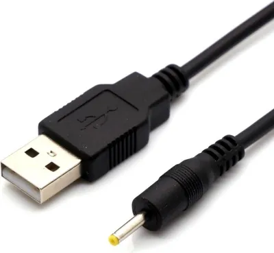 Produktbild von BerryBase USB Strom Adapterkabel A Stecker - Hohlstecker 2,5 x 0,8mm schwarz 1,50m