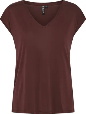 Immagine prodotto di Pieces Kamala T-shirt a maniche corte con scollo a V marrone XS donna marrone XS