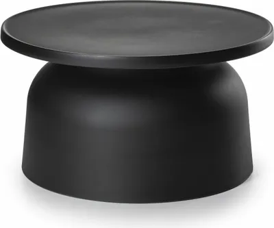 Zdjęcie produktu dla HowHomely | Stolik kawowy - OTTO2 - Czarny - Nowoczesny design - Odporny na warunki atmosferyczne i funkcjonalny - Stolik do salonu