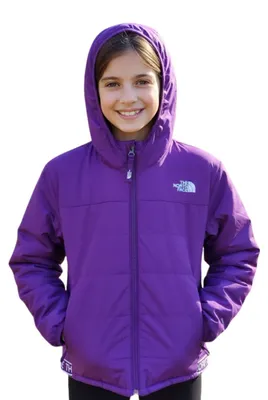 Productafbeelding van The North Face overgangsjas met capuchon voor meisjes, paars, maat 140