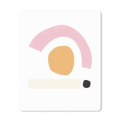 Produktbild von MuchoWow® Mauspad Mousepad Geometrische Formen - Minimalismus - Pastell 19x23 cm - Mousepads - Maus Mat - Pad - Mausunterlage - Mauspads - Spielen