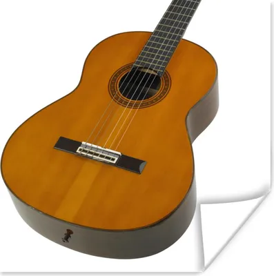 Produktbild von MuchoWow® Poster Nahaufnahme einer akustischen Gitarre 100x100 cm - Babyzimmer
