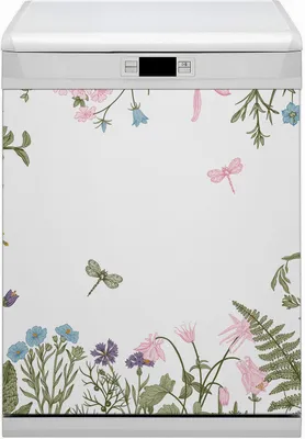 Produktbild von Küche Dekorative Magnete  Magnet Folie für Geschirrspüler 60x70 cm   - Frühlingsblumen