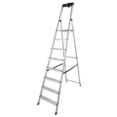 Produktbild von Krause 126368 Stufen-Stehleiter Safety Alu-Leiter. 8 Stufen