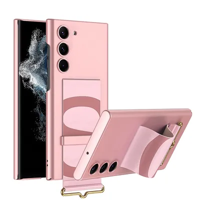 Immagine prodotto di Per Samsung Galaxy S23 Plus protezione in silicone con supporto per cinturino da polso custodia del telefono cellulare Caso Nuovo