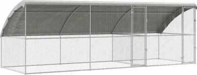 Produktbild von Hühnerkäfig 3 pcs Silber 600 x 200 x 200 cm Verzinkter Stahl