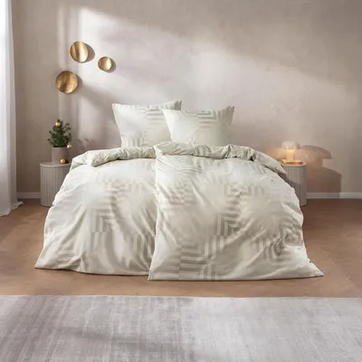 Produktbild von Estella Feinflanell Bettwäsche Brunico natur 155x200 cm + 80x80 cm