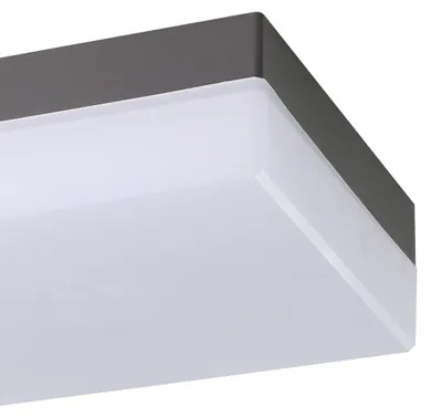 Produktbild von EGLO SONELLA, Wand-/Deckenbeleuchtung für den Außenbereich, Anthrazit, Kunststoff, IP44, I, Weiß