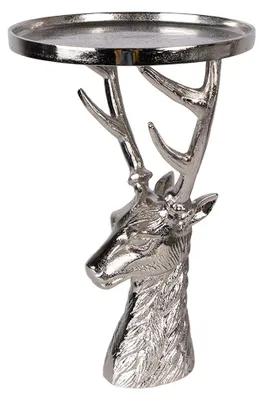 Image de Clayre & Eef Décoration Coupe Ø 25x38 cm Argenté Aluminium Cerf