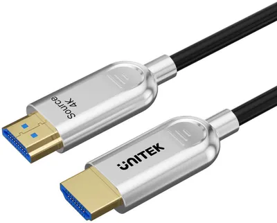 Image de Câble en fibre optique HDMI 2.0 Unitek, 4K 60 Hz, 80 mètres