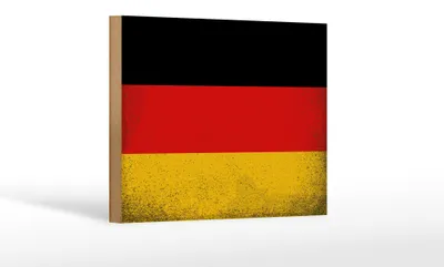 Produktbild von Holzschild Flagge Deutschland 18x12cm Flag Germany Vintage Dekoration