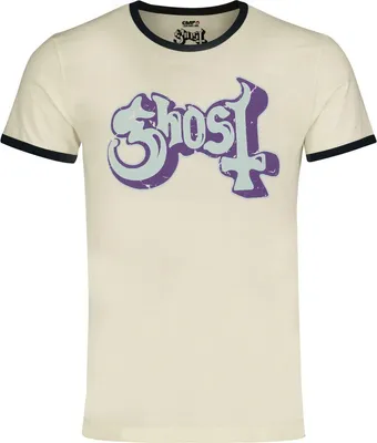 Produktbild von Ghost T-Shirt Herren Logo - Ringer Shirt altweiß S