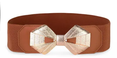 Produktbild von BlackButterfly Taillengürtel Damen Schleifenschließe Gold, Hellbraun, XXL