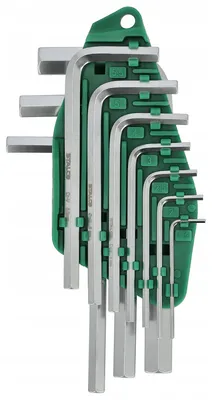 Immagine prodotto di Set di chiavi a cacciavite esagonali Stalco, 10 pezzi, acciaio CrV, da 1,5 a 10 mm