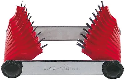 Produktbild von FORMAT Düsenlehre 1,5 -3,0 mm, Messbereich:0,45-1,5 mm, Anzahl der Messstifte:20