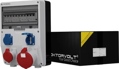 Produktbild von Stromverteiler TD-S/FI 1x63A 1x16A 2x230V Baustromverteiler Doktorvolt 2268