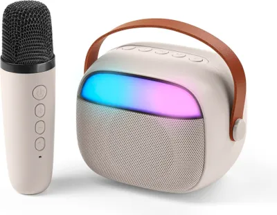 Produktbild von Tech Pop Karaoke Mini, Kabellos, 0,15 m, Weiß, Universal, Integrierte Batterie, UN3481