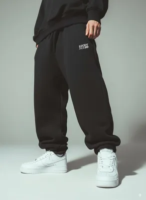 Produktbild von Herren Weite Baggy Sweatpants Schwarz Lose Street Lucky Dice LD Classic L