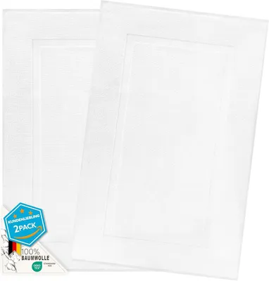 Immagine prodotto di Set di tappetini da bagno, 51x86 cm, confezione da 2, 100% cotone, 900 GSM, per il bagno