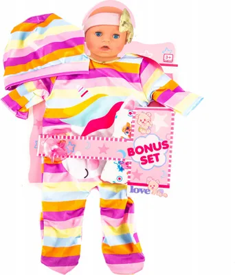 Produktbild von Puppenkleidung Einhorn Strampler für 40-45cm Puppen Schlafanzug Outfit Zubehör