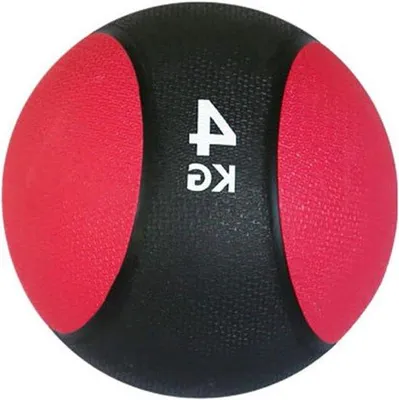 Productafbeelding van Medicijnbal - Gymbal Krachtbal - Kracht en Conditie - Duurzaam Rubber - 4 kg - Zwart