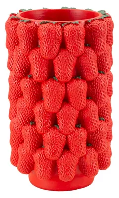 Zdjęcie produktu dla o Ferretti wazon truskawki Ø 20x32 cm czerwony