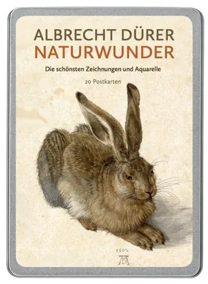 Zdjęcie produktu dla Albrecht Dürer – Cuda natury: najpiękniejsze rysunki i akwarele, 20 pocztówek wydrukowanych na papierze jabłkowym w eleganckim pudełku.