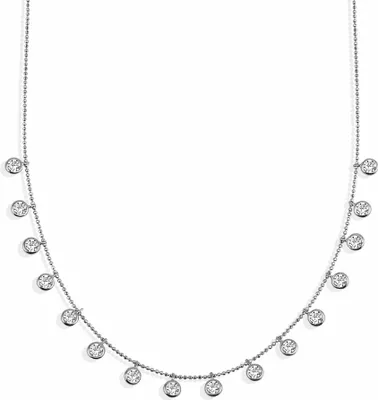 Produktbild von Dkeniz Anhänger mit Kette 925/- Sterling Silber 42 cm + 3cm Silber Zirkonia weiß 145250008