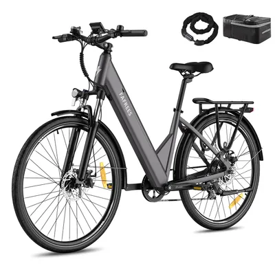 Produktbild von E-Bike MTB 27,5 Zoll Rostfreie Aluminiumlegierung 36 V 15 Ah 540 Wh bis zu 90 - 110 km, Wasserdicht IP54, Mountainbike mit 7 Gang und App, Grau