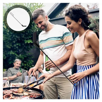 Produktbild von Grillschaufel aus Schmiedestahl mit Tragbarem Griff für Kamin und Grillreinigung