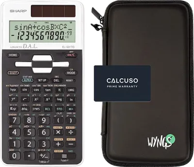 Produktbild von Sharp EL-531TG Weiß inkl. WYNGS Schutztasche Schwarz - Wissenschaftlicher Taschenrechner - Basic Set