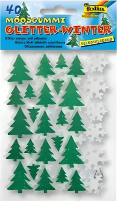 Obrázok produktu pre folia Moosgummi Glitter-Sticker "Winter", sortiert