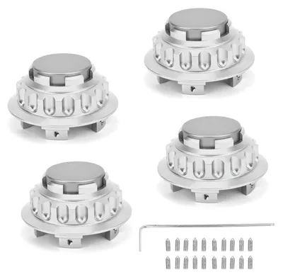 Produktbild von 4 Stück 3 Zoll Radnabenkappen Aluminiumlegierungsabdeckungen 7PP601149A ErsatzzubehörTitanfarbe