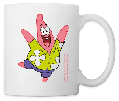 Produktbild von Spreadshirt The Patrick Star Show Glücklicher Patrick Tasse, One size, Weiß