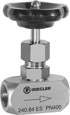 Produktbild von Riegler Nadelventil, Edelstahl 1.4571, G 1, DN 12, PN max. 250 bar