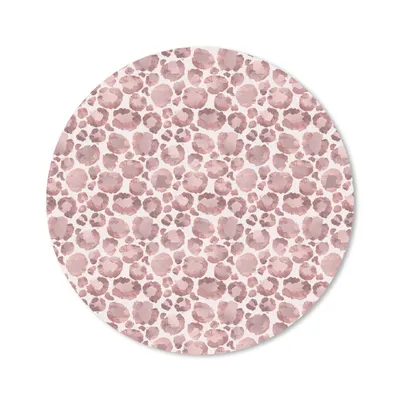 Produktbild von MuchoWow® Mauspad Mousepad Pantherdruck - Aquarellfarbe - Rosa 20x20 cm - Mousepads - Maus Mat - Pad - Mausunterlage - Schreibtischmatte